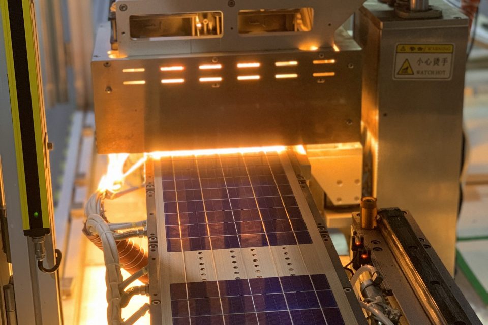 Stringer. Off-grid Solar module production