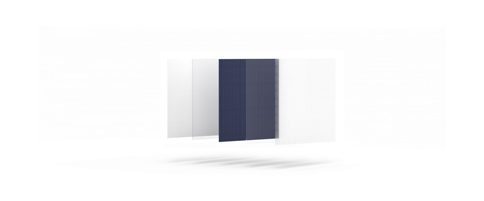 exploded view of off-grid customized solar panel